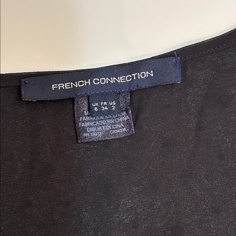 New French Connection Beaded Black Top. 
Size 2. - Picture 2 of 6